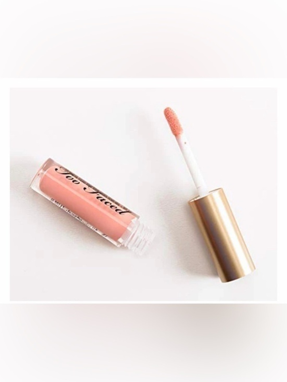 Too Faced NAKED DOLLY Nude Lip Gloss - Peach Pink mini